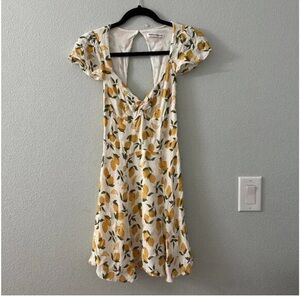 Reformation Kenni Dress Lemon Print